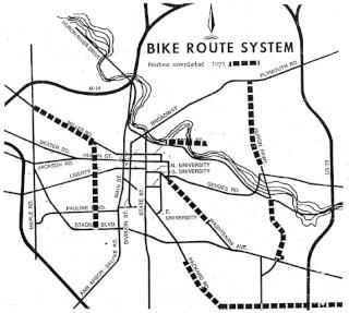Bike Route System map